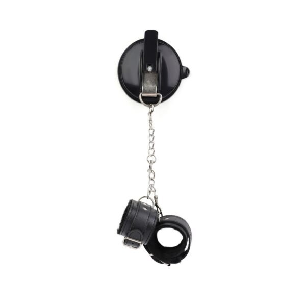 Bathroom sm suction cup handcuffs wall forced binding bondage handcuffs female punishment props couple sex toys - Suction cups + plush handcuffs