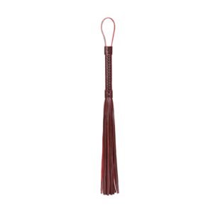 sm sex toy props genuine leather whip retro cowhide khaki sex whip alternative adult sex toys - Burgundy