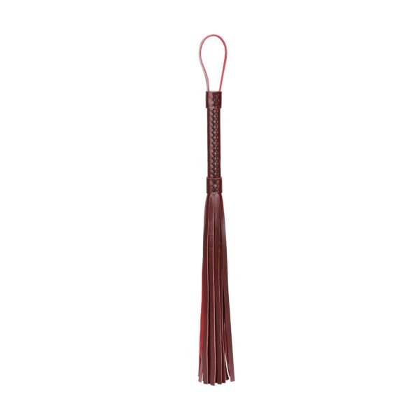 sm sex toy props genuine leather whip retro cowhide khaki sex whip alternative adult sex toys - Burgundy