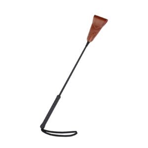 High-end sm props alternative sex toys long pole genuine leather sex racket leather sex teaching racket adult products - Khaki color