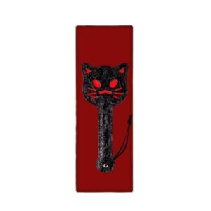 Sex toys SM props embossed genuine leather cat claw beat SM spanking beat alternative adult products - Black genuine leather cat paw racquet