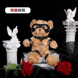Sexy sm teddy bear sexual suggestion leather bundle eye mask bear adult products violent bear gift - Sexy sm grizzly bear