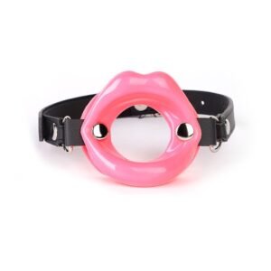 Sex toys SM props forced deep throat mouth sex mouth plug SM silicone mouth ball alternative adult products - Pink