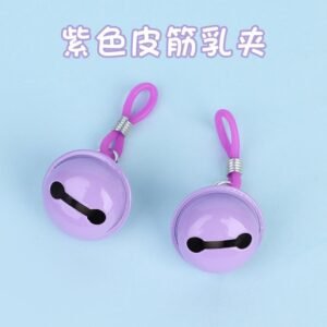 Sex toys sm props silicone breast clip rubber band breast bundle female teasing bondage boobs clip - Purple bell breast clip