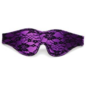 Teasing foreplay lace eye mask couple flirting blindfolded blackout sexy eye mask adult sex toy sm props - Purple
