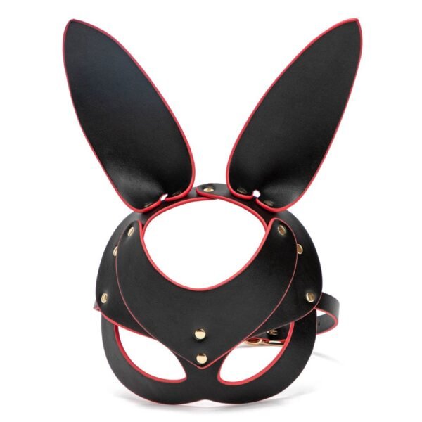 Sexy eye mask feminine adult role play bunny girl face mask cos stage party nightclub mask - Black red