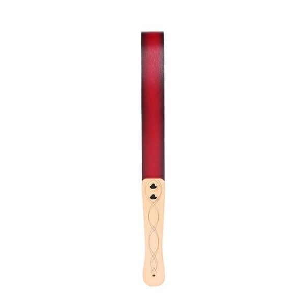 sm props wooden handle sexy leather racket female slave training sexual punishment sp racket alternative adult products - Black and red leather small wooden handle shoot