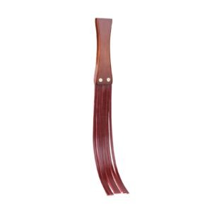 Heavy sm props genuine leather sexy leather whip sp training torture instruments high-grade wooden handle cowhide loose whip alternative adult products - Burgundy