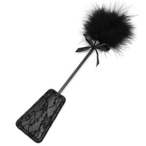 Mild sm props teasing flirting square lace feather beat punishment training love lace sexy beat - Square Black