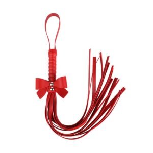 sm props set 5 pieces bow sexy leather whip pvc mouth ball mouth plug female slave traction collar bondage handcuffs - Red whip