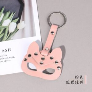 Sexy sm props accessories sex toys cute bunny keychain fox mask sexy pendant - Pink fox mask pendant