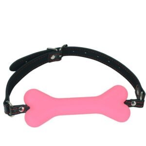 Adult sex toys, sex assistance props, female dog bone mouth plug, soft mouth flail, female slave training torture instruments - Pink