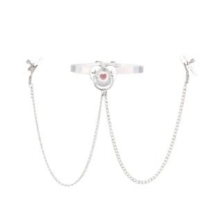 Sex toys sm props creative pacifiers sexy mouth plug ball nipple training torture instruments sm bell breast clips - Love [pacifier plug + breast clip]