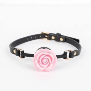 sm sex props female m training silence rose mouth plug sexy silicone mouth ball with hole alternative adult products - Rose mouth ball pink