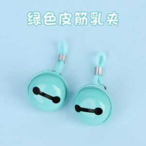 Sex toys sm props silicone breast clip rubber band breast bundle female teasing bondage boobs clip - Green Bell Breast Clip