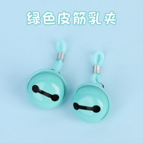 Sex toys sm props silicone breast clip rubber band breast bundle female teasing bondage boobs clip - Green Bell Breast Clip