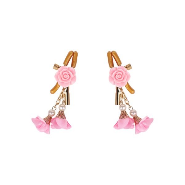 sm props sexy breast clip rose pearl chain breast clip breast enlargement teasing boobs clip alternative adult products - Pink milk clip