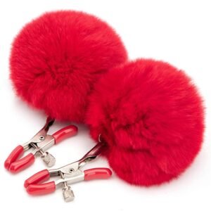 Female breasts mild sm props sexy breast clips enlargement breast teasing hairball breast clips boobs clips alternative adult products - Red hair ball clip