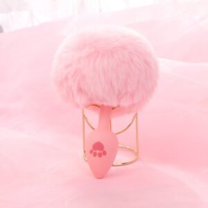 Sex props, fox tail, backyard props, anal plug, female appliance, hair ball, anal expander, adult products - Short pink tail