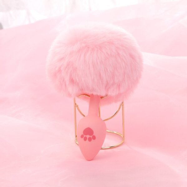 Sex props, fox tail, backyard props, anal plug, female appliance, hair ball, anal expander, adult products - Short pink tail