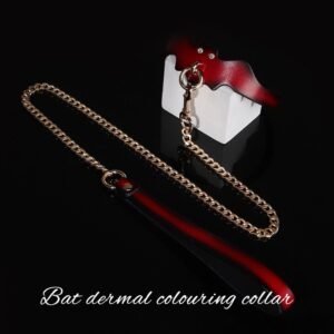 Sexy sm props high-end sexy traction collar sm training restraint neck collar neck ring alternative adult products - Dark red bat collar