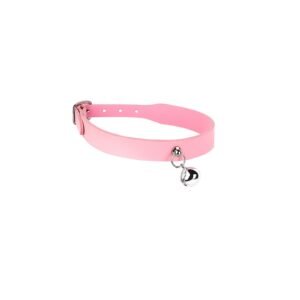 Sex props for women to wear bells collars for couples to flirt and tease collar toys for adults - Pink