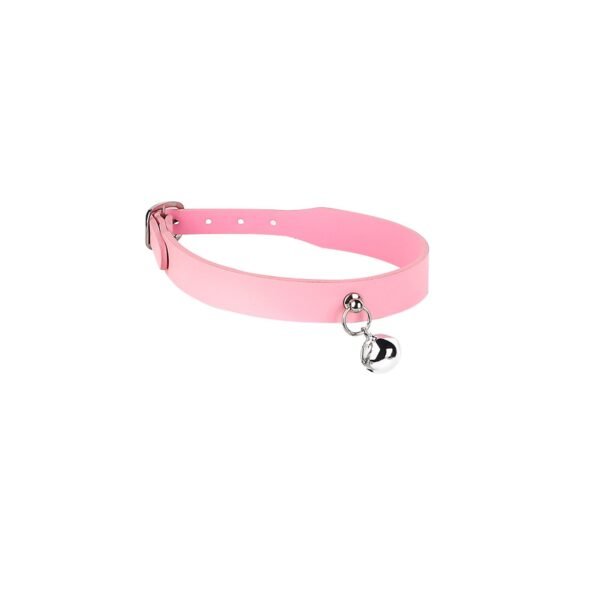 Sex props for women to wear bells collars for couples to flirt and tease collar toys for adults - Pink