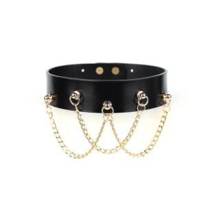 High-end sex sm props five-nail chain sexy collar traction female slave training bondage neck collar adult products - Black collar