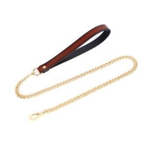 Sex sm props female slave training traction neck collar pattern metal buckle genuine leather sexy collar alternative adult products - Dark red traction chain