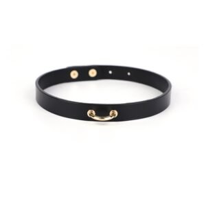 sm props simple genuine leather traction collar high-grade cowhide sexy collar sexual suggestion choker adult products - Black collar
