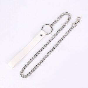 sm prop accessories sm sexy collar traction rope four-color sexy traction metal chain alternative adult products - White