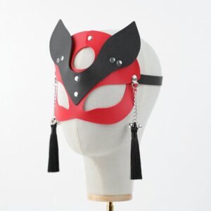 Sexy role play props teasing flirting fox cos mask masked sexy eye mask alternative adult products - Black and red mask