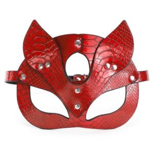 Fox mask sexy mask couple foreplay flirting mask eye mask party prom mask alternative adult products - Snakeskin red