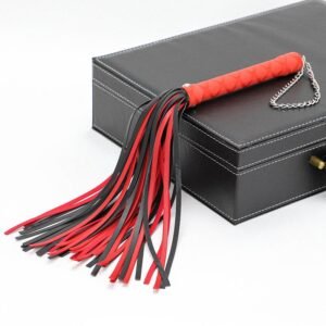 Explosive sm props multi-colored sexy whip female slave training torture instrument pu tassel leather whip alternative adult products - Red + Black Red Beard