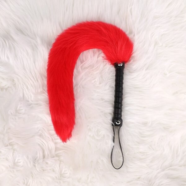 Slave girl training sm props fox tail whip sp punishment spanking sex whip alternative adult products - Red