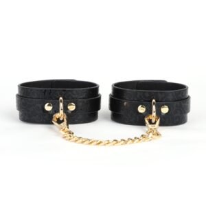 Sex toys SM props detachable sex bondage one-word steel pipe SM standing binding props handcuff holder - Moire cuffs