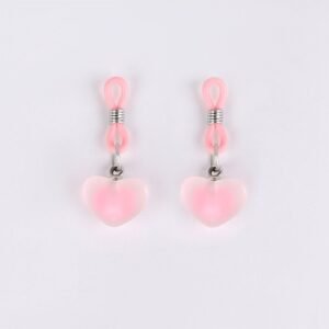 Sex toys sm props silicone breast clip rubber band breast bundle female teasing bondage boobs clip - Pink Heart Milk Clip