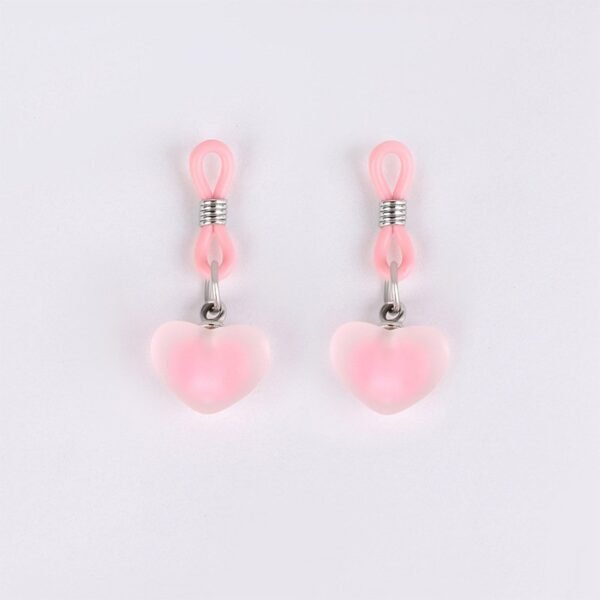 Sex toys sm props silicone breast clip rubber band breast bundle female teasing bondage boobs clip - Pink Heart Milk Clip