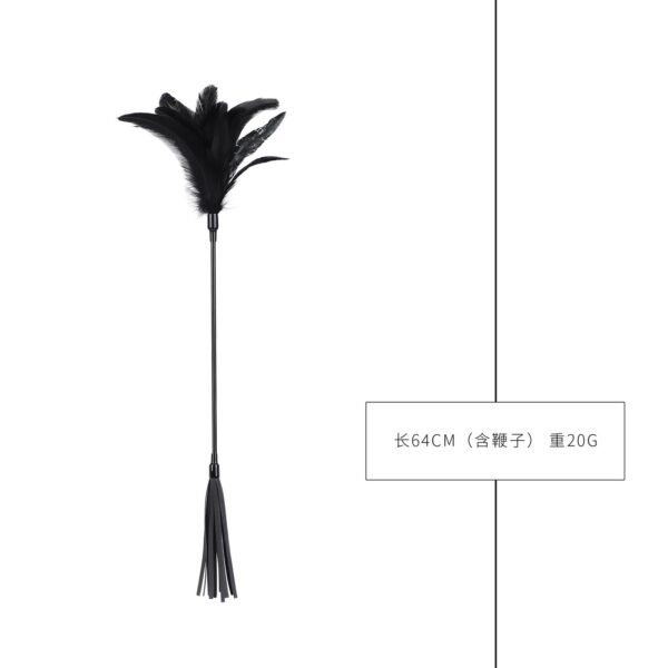 sm sex toys teasing flirting chicken feather patting sm props sexy feather patting loose whip alternative adult products - Black chicken feather tassel whip