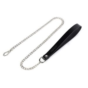 Hot selling sexy sm props punk rivet sexy collar sm genuine leather sexy collar alternative adult products - Black tow chain