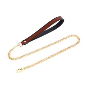High-end sm props female slave training genuine leather sexy collar traction retro cowhide collar alternative adult products - Dark orange traction