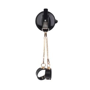 Bathroom sm suction cup handcuffs wall forced binding bondage handcuffs female punishment props couple sex toys - Suction cup + leather handcuffs [high-end quality]