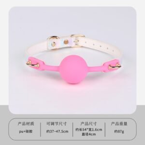 Sex toys props mouth balls for women to wear silicone cat whiskers mouth plugs for couples to flirt interactive adult products to play with - Pink silicone mouth plug