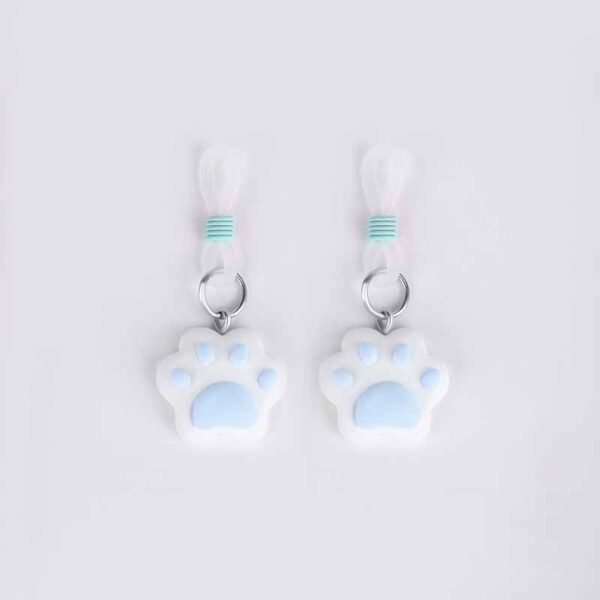 Sex toys sm props silicone breast clip rubber band breast bundle female teasing bondage boobs clip - Blue Cat's Paw Breast Clip