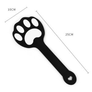 SM sex toys sex training beats SP props acrylic ruler beats cat paw beats SM adult products - Black and white acrylic cat paw racquet