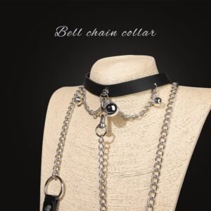 Sexy sm props high-end sexy traction collar sm training restraint neck collar neck ring alternative adult products - Three-bell collar