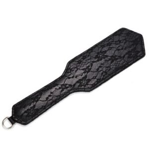 Mild sm props teasing flirting square lace feather beat punishment training love lace sexy beat - Black Large Pointed Lace Racket