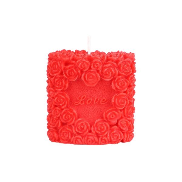 Peony flower low temperature candle 48 degree soy wax drop wax cat claw bear candle does not hurt skin - Red flower love candle