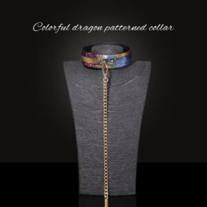 Sexy sm props high-end sexy traction collar sm training restraint neck collar neck ring alternative adult products - Colorful Moire Collar