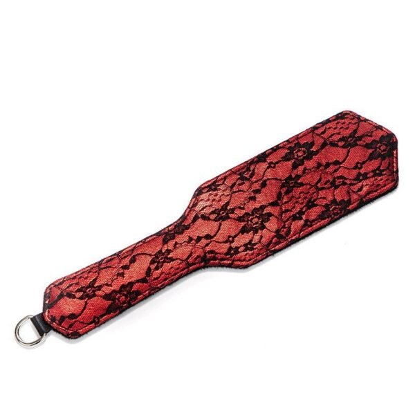 Mild sm props teasing flirting square lace feather beat punishment training love lace sexy beat - Red Big Pointed Lace Racket